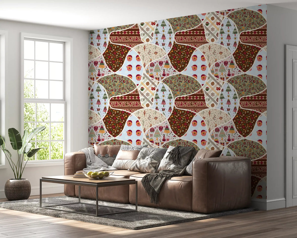 Nordic Noel Collage Wallpaper⁠