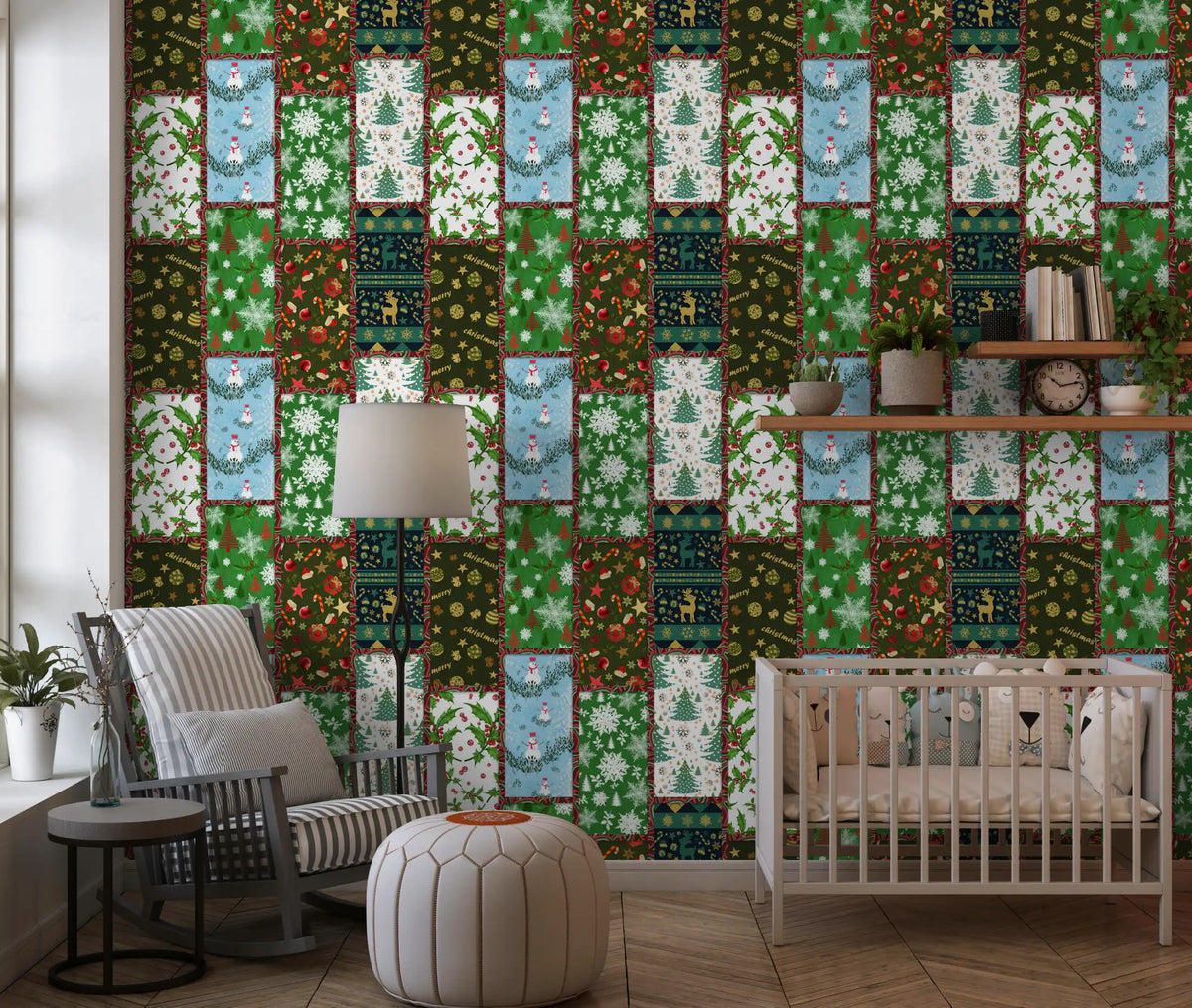Pine Forest Mosaic Wallpaper⁠