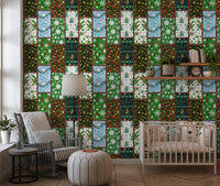 Pine Forest Mosaic Wallpaper⁠