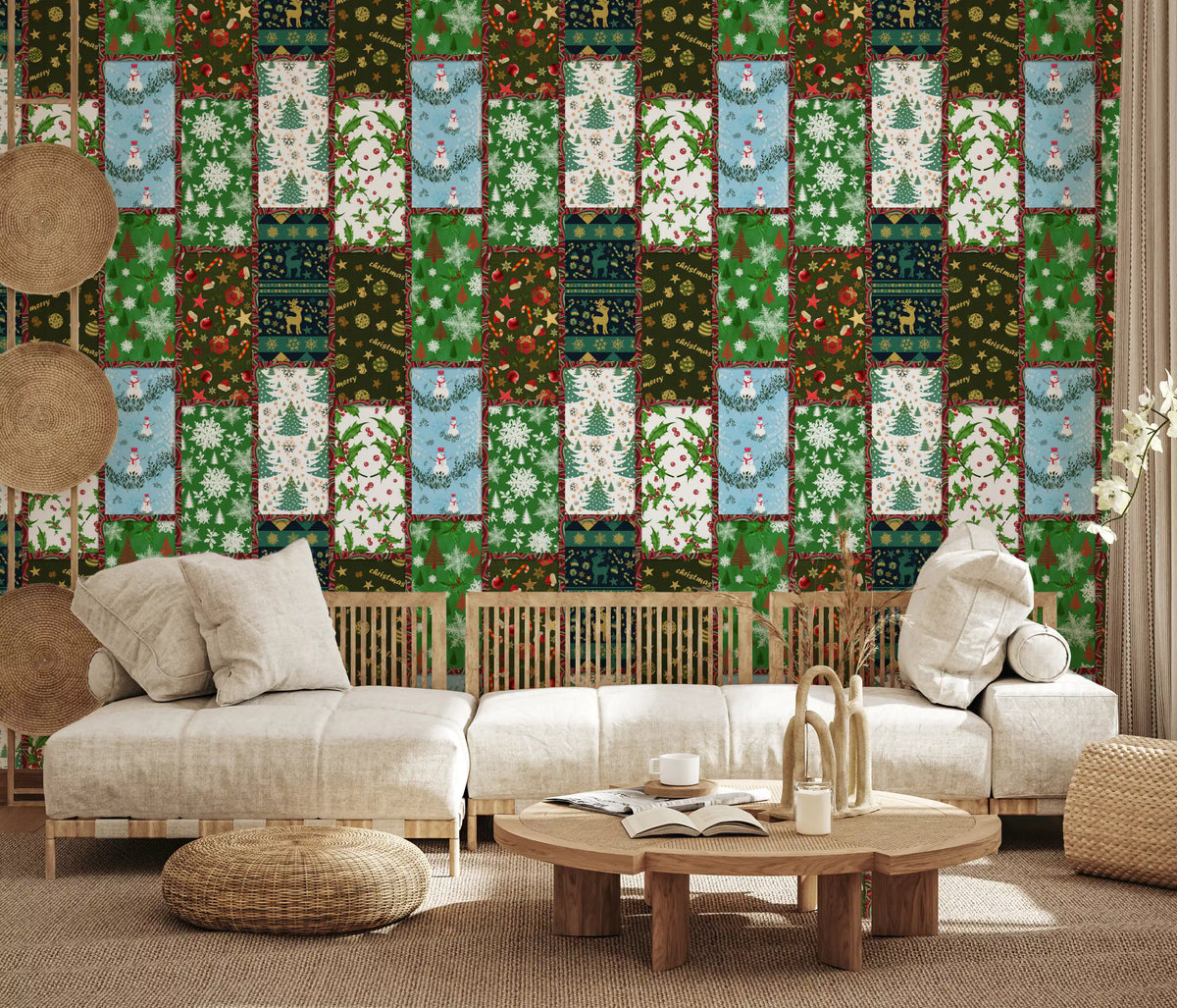Pine Forest Mosaic Wallpaper⁠