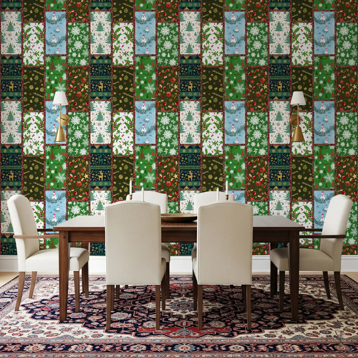 Pine Forest Mosaic Wallpaper⁠