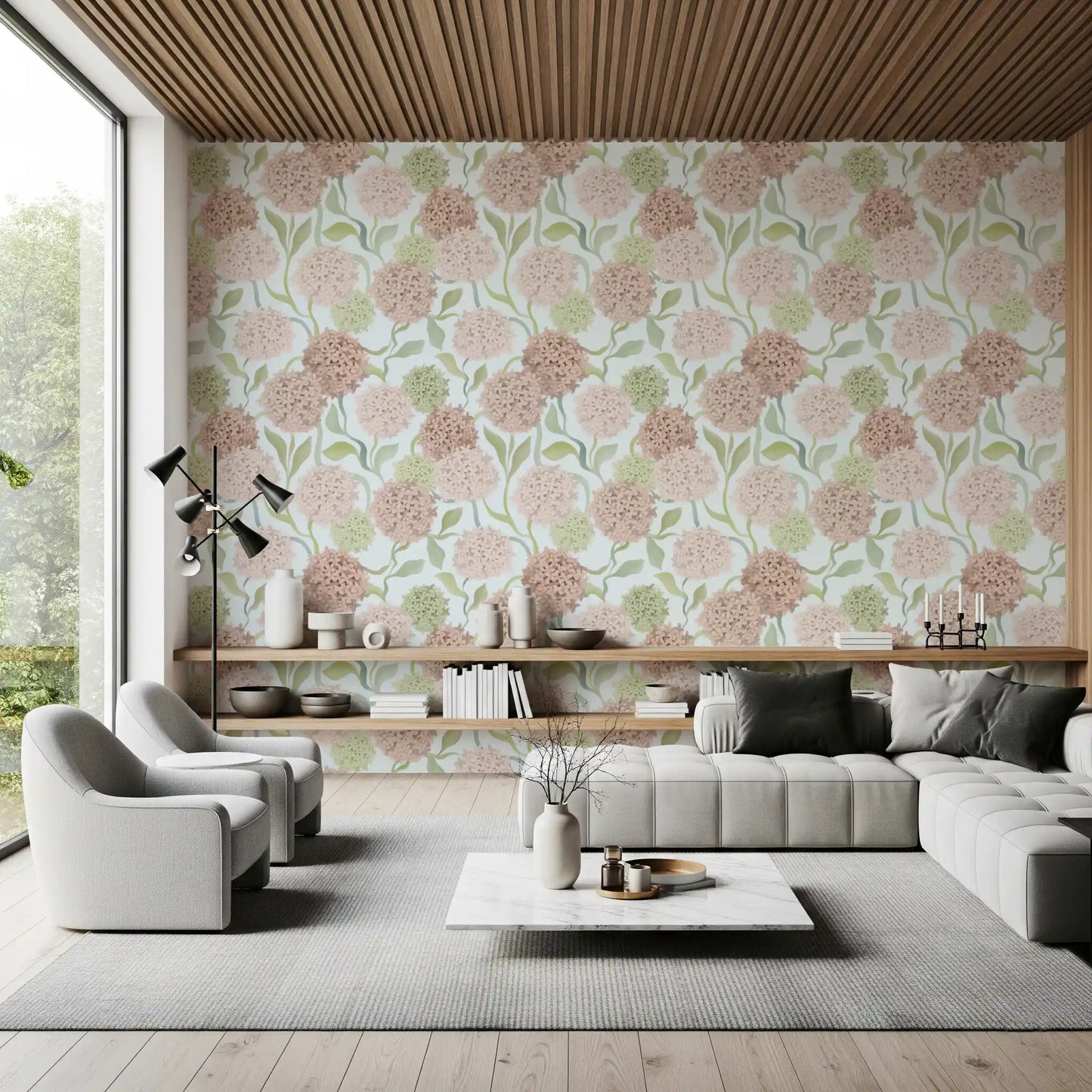 Dreamy Watercolor Petal Clusters Wallpaper⁠