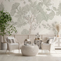 Serene Woodland Sketch Wall Mural
