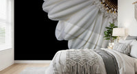 Monochrome Gerbera Macro Study Wall Mural