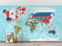 World Flags Wallpaper Mural - Giffywalls