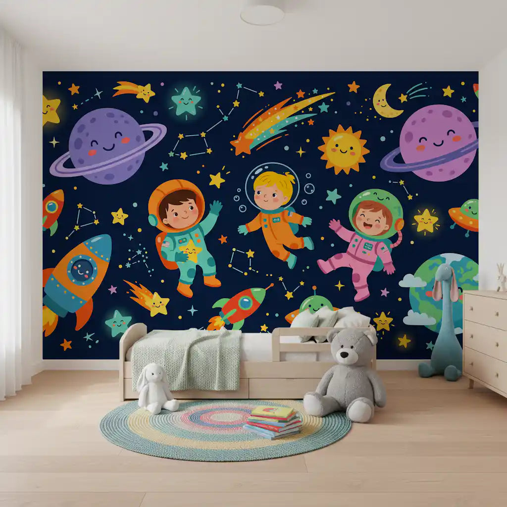Little Astronauts Space Adventure Wall Mural