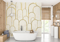 Modern Gold and White Art Deco Wall Decor