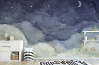 Celestial Stardust Veil wallpaper for nurseries