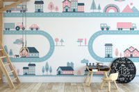 Tiny Town Urban Play Mural self-adhesive wallpaper