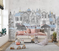 Sketchbook Structures Wall Mural - Giffywalls