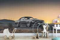 Ford Mustang Sunset Drive Mural - Giffywalls