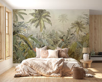 Watercolor Drawn Rich Green Plant Forestry Wallpaper - Giffywalls