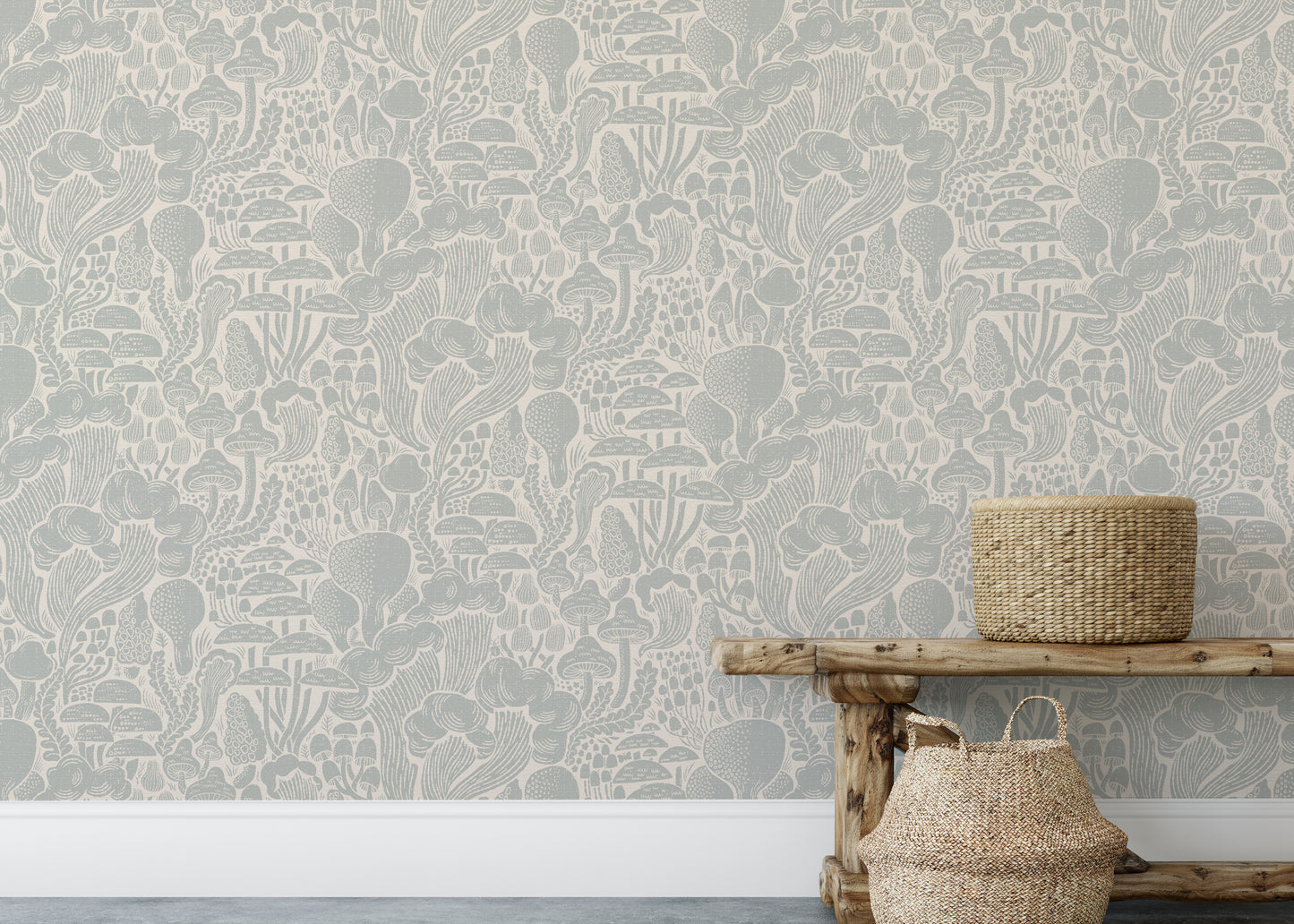 Sten Fungi Forest Silhouettes Wallpaper⁠