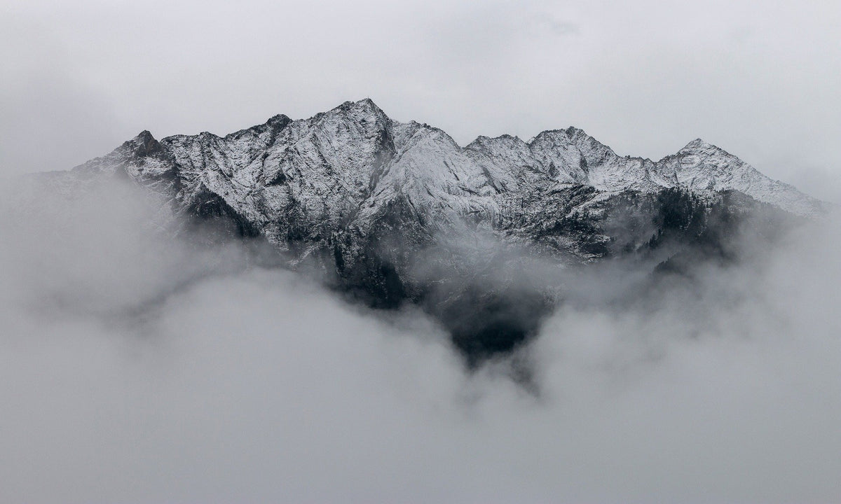 Foggy Mountain Wallpaper Mural in your room