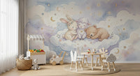 Celestial Animal Cuddle Wall Mural