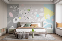 Abstract Art Design Brush Stroke Wallpaper Mural - Giffywalls