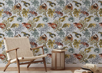 Aquatic Life mural wallpaper with vibrant underwater scenes.

