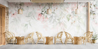 Ethereal Rose Garden Mural - Giffywalls