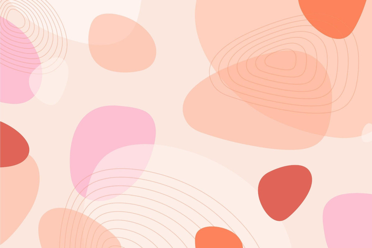 Peach Pink Modern Wallpaper Mural