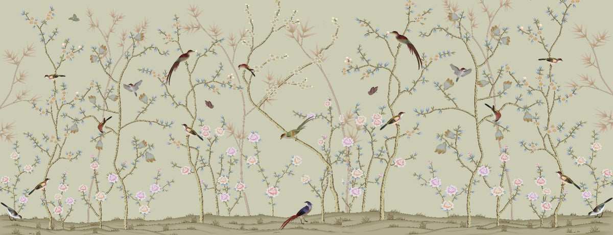 Chinoiseries Birds Wallpaper Murals in your room