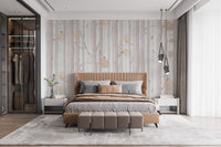 Cream Color Tree Wallpaper Mural - Giffywalls