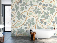 Stylish blackberry leaves wallpaper for walls
