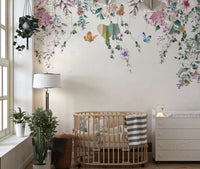 Dynamic Floral Garden Wall Mural
