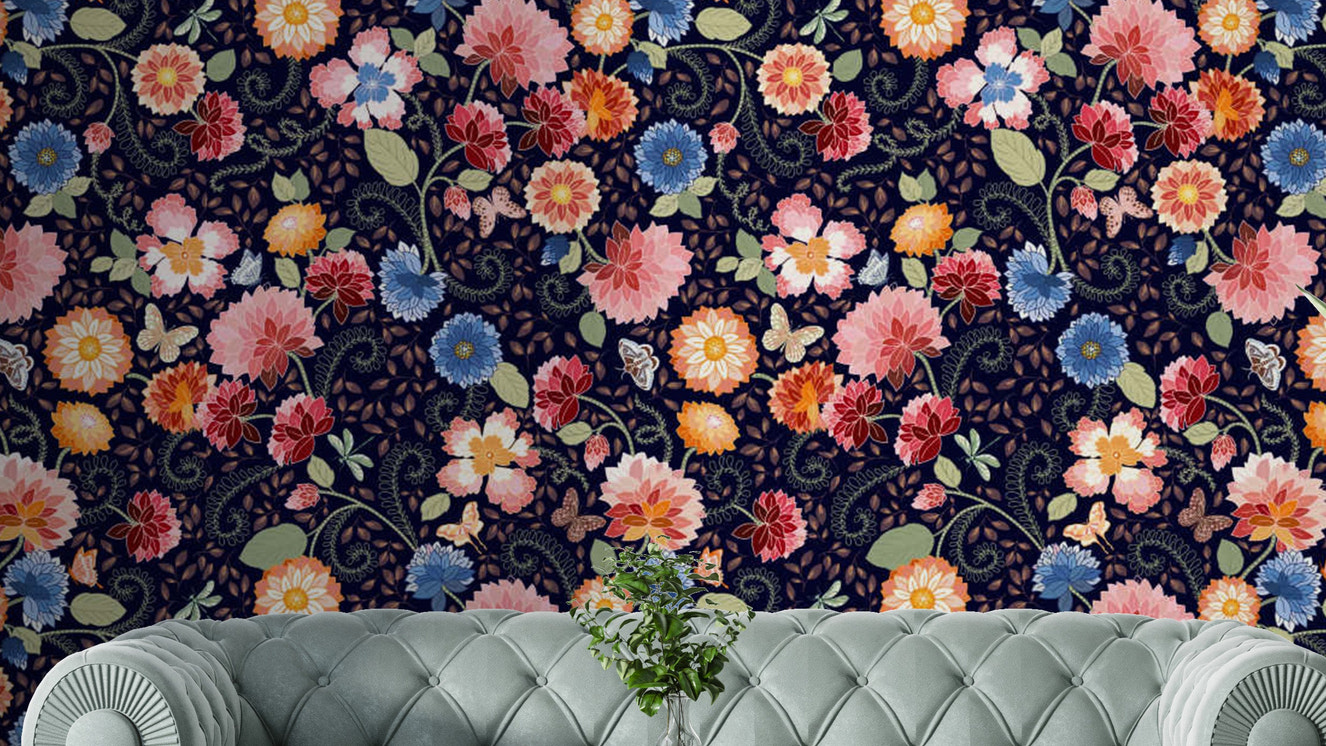 Stylish floral wallpaper for serene spaces