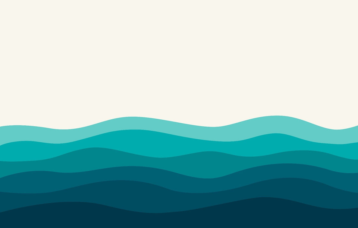 Blue Ocean Wave Wallpaper in your room