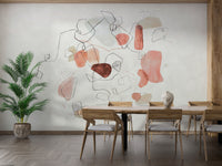 Ethereal watercolor wallpaper mural for walls