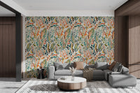 Botanical Fiesta Wallpaper Mural - Giffywalls