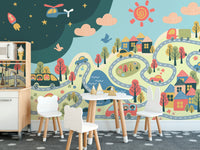 Kids Room City View Wallpaper Murals - Giffywalls