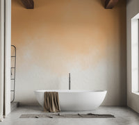 Elegant watercolor wash wallpaper for bathroom interiors.