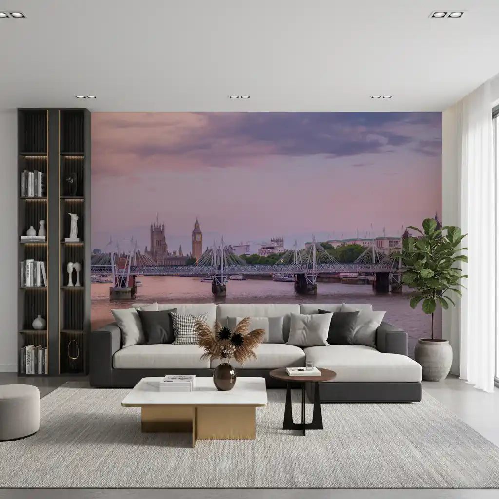 Thames Sunset Skyline Wall Mural