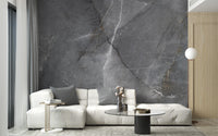 Chic Dark Marble Texture Wall Mural - Giffywalls