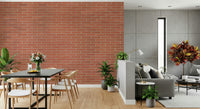 A contemplative faux brick wallpaper mural for a feature wall.

