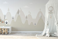 Soft Color Kids Mountain Wallpaper Murals - Giffywalls