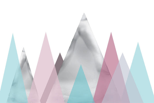 Kids Pastel Mountains Wall Mural