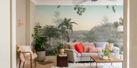 Tropical Trees Under Cerulean Skies Wallpaper Mural - Giffywalls