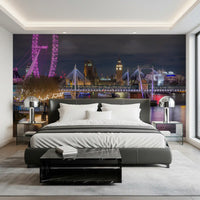 Hungerford Bridge Twilight Vista Wall Mural