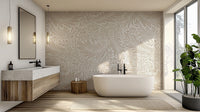 Beige Color Leaves Wallpaper Mural - Giffywalls