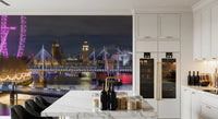 Hungerford Bridge Twilight Vista Wall Mural