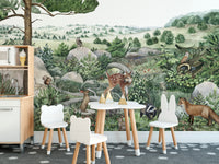 Happy Hills Wallpaper Wall Murals - Giffywalls