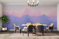 Trendy Pink and Purple Ombre Wall Mural
