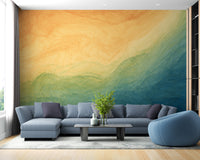 Watercolor-inspired ombre wallpaper design
