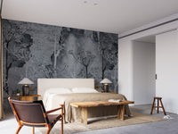 Grey Grunge Tropicano Tree Wallpaper - Giffywalls