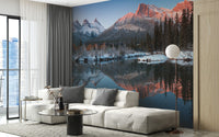 Snowy mountain peak wallpaper for rooms