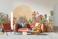 Cute Lively Town Kids Wallpaper Mural - Giffywalls