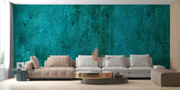 Turquoise Rustic Concrete Texture Wallpaper Mural - Giffywalls