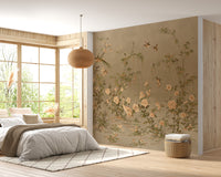 Japanese Birds & Trees Chinoeserie Wallpaper - Giffywalls